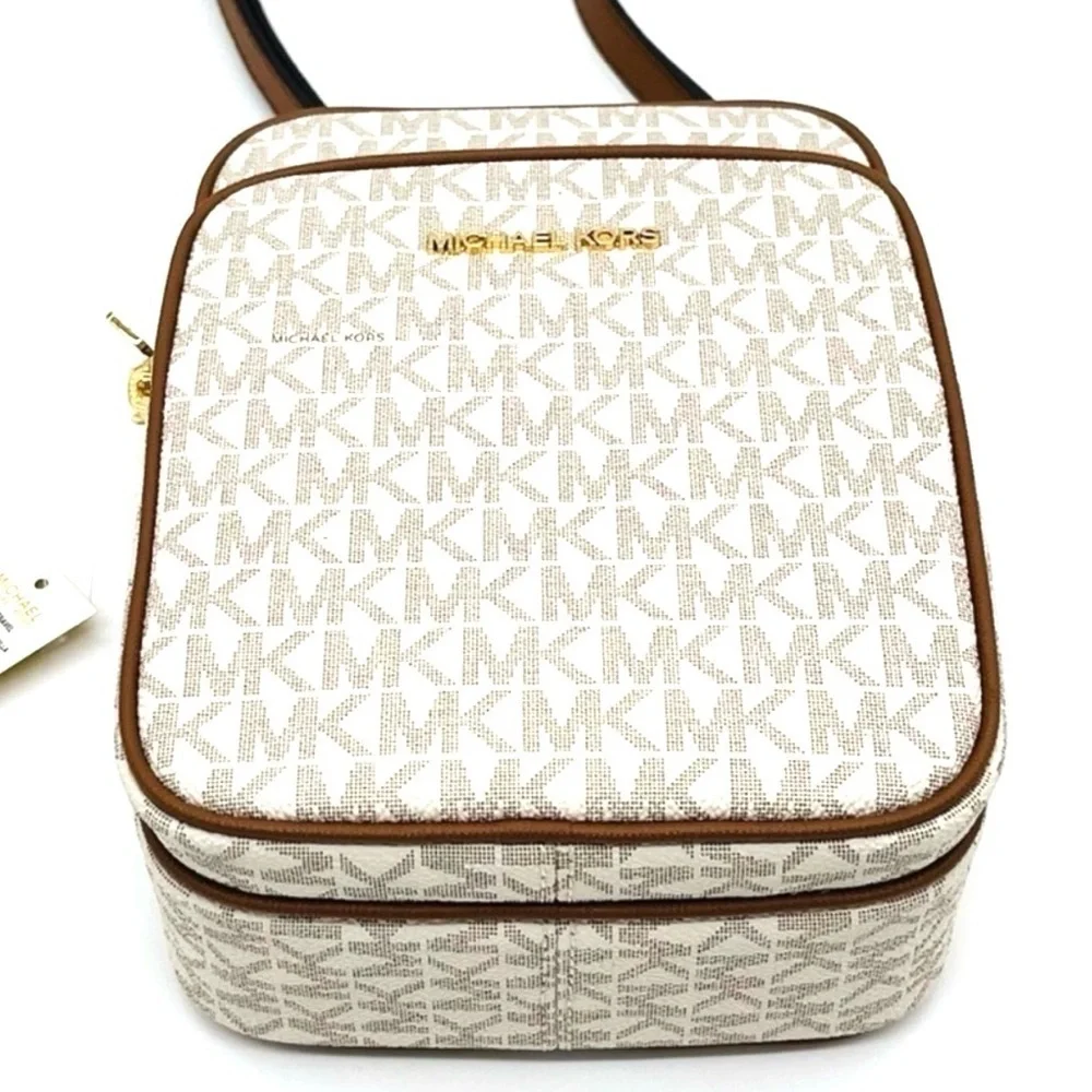 Michael Kors Medium NS Chain XBody Bag Vanilla/Brown (NWT)